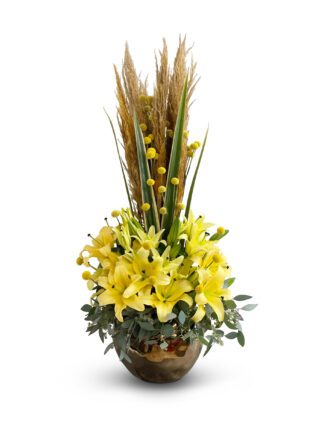Yellow lilies are a classic flower symbolizing purity