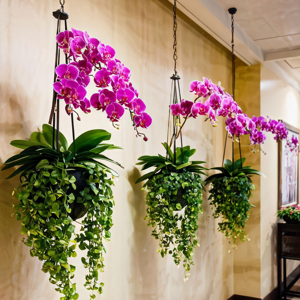 3. Hanging Orchid Baskets