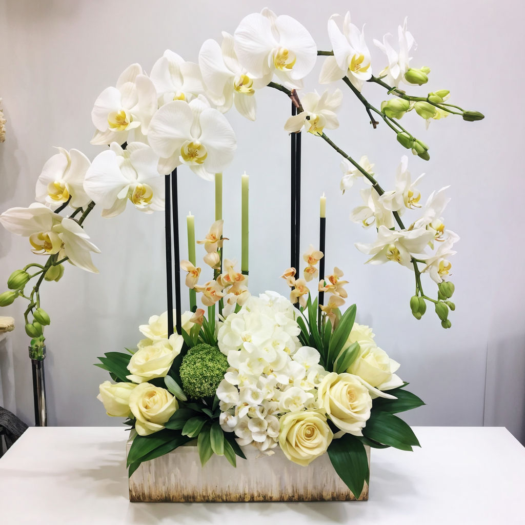 orchid-arrangement-for-baby-shower-event