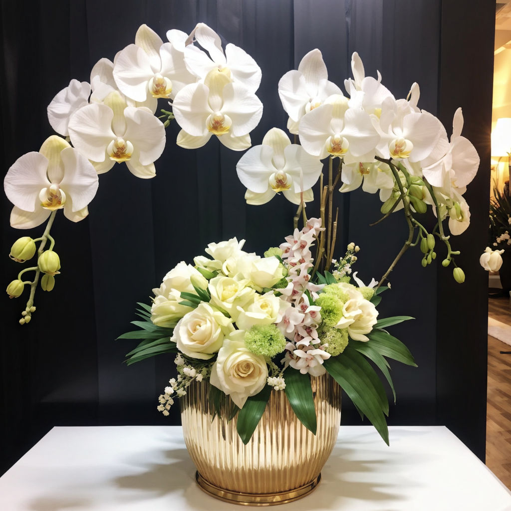 orchid-arrangement-for-baby-shower-event