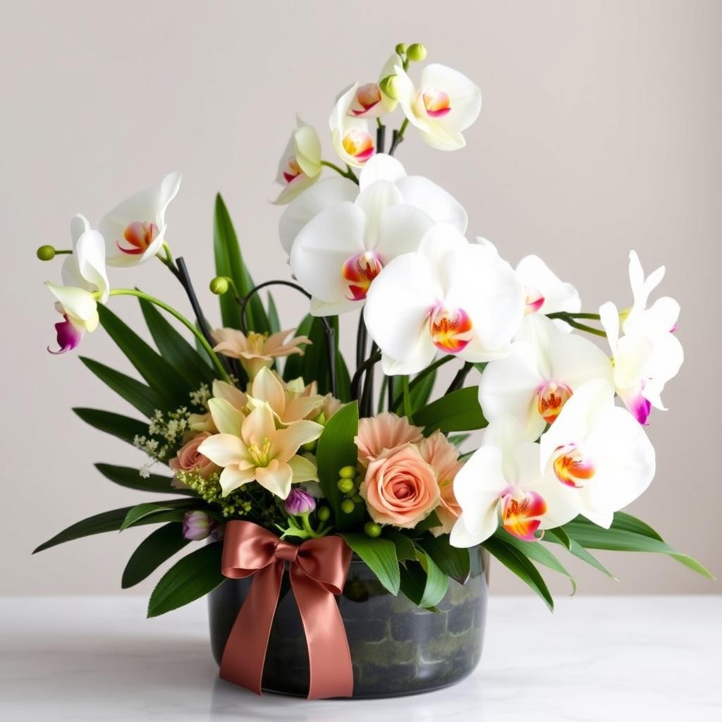 orchids  arrangements as a business gift