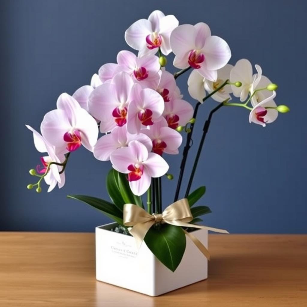 orchids  arrangements as a business gift