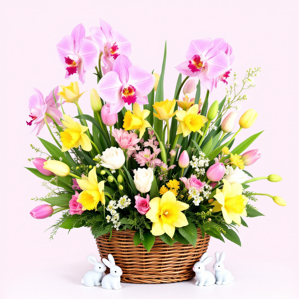 easter orchid flower arrangement