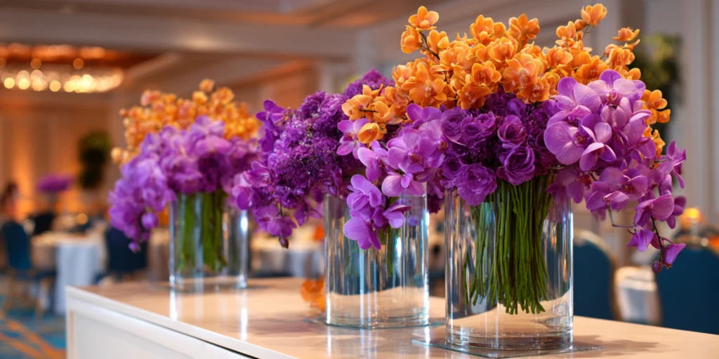Orchid Floral Arrangements in thanksgiving Corporate Events