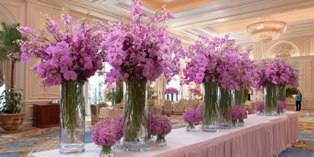 Orchid Floral Arrangements in thanksgiving Corporate Events