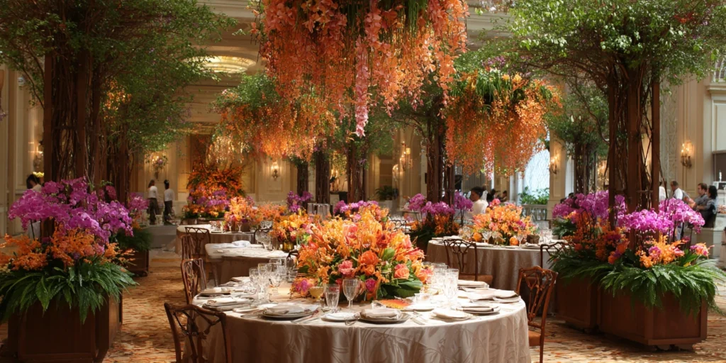 Orchid Floral Arrangements in thanksgiving Corporate Events
