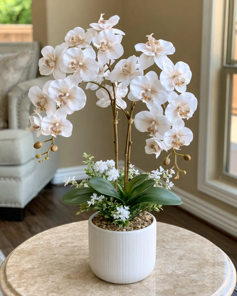 white orchids