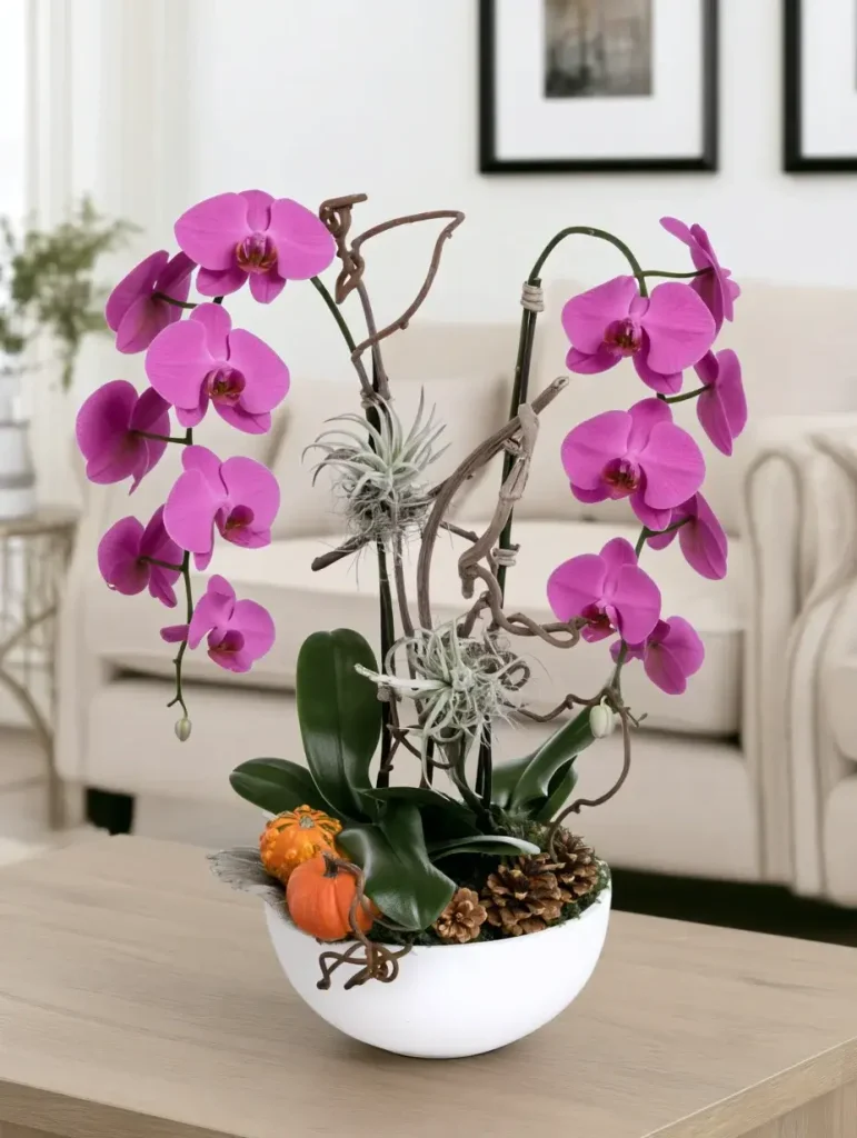 Thanksgiving orchid arrangement,